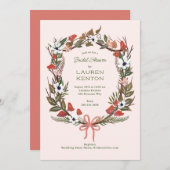 メダリオンリース林キノコ赤面 招待状 (正面/裏面)