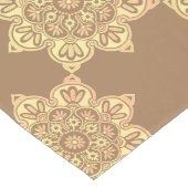 メダリオン付き金ゴールドランナー ロングテーブルランナー (コーナー)