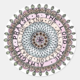 メダリオン公を賛美するステッカー ラウンドシール