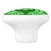 メダリオン日本のパターン、ジェードグリーン セラミックノブ (側面)