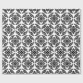 メダリオン日本のパターン、白黒 ラッピングペーパー (フラット)