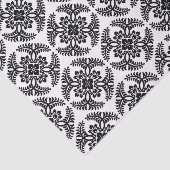 メダリオン日本のパターン、白黒 薄葉紙 (詳細)