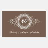 メダリオン番号周年記念ステッカーを変更 長方形シール (正面)