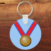 メダルの金ゴールドを視覚化する キーホルダー (正面)