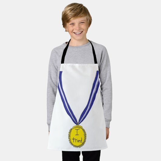 メダルを取った エプロン (着用した状態)