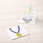 メダルを取った スクエアペーパーコースター (インサイチュ)