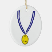 メダルを取った セラミックオーナメント (右)