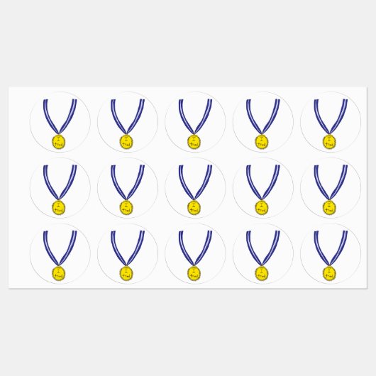 メダルを取った ラベル