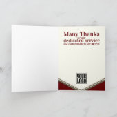 メダルフェイクユニバーサル従業員記念日カード カード (内部)