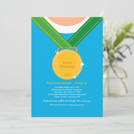 メダル受賞者/受賞式の招待状 招待状 (スタンド正面)