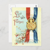 メダル忘れのメモリアルデーの花 ポストカード (正面/裏面)