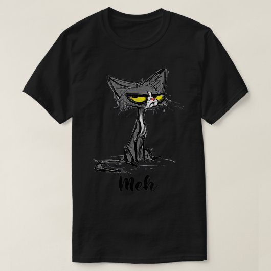 メッおもしろいキャット猫好き Tシャツ (デザイン正面)