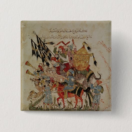 メッカに行くキャラバン 缶バッジ (正面)