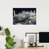 メッカのカアバにあるハッジ巡礼者の空中眺め ポスター (ホームオフィス)