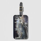 メッカのカアバにあるハッジ巡礼者の空中眺め ラゲッジタグ (正面縦)