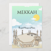 メッカのモスク素晴らしの旅行アート シーズンカード (正面/裏面)