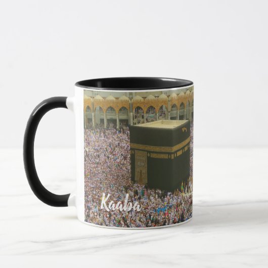 メッカのKaaba Hajのパノラマ式のマグ マグカップ (左)