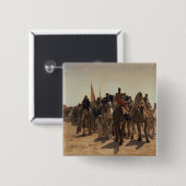 メッカ1861年に行っている巡礼者 缶バッジ (正面&裏面)