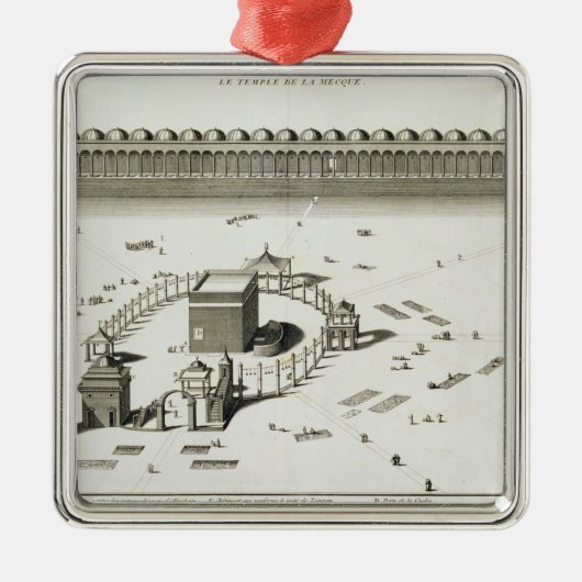メッカ(版木、銅版、版画)の寺院 メタルオーナメント (正面)