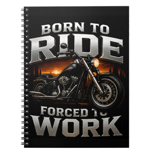🏍️ メッキバイカー・ドクロデザイン ノートブック (正面)