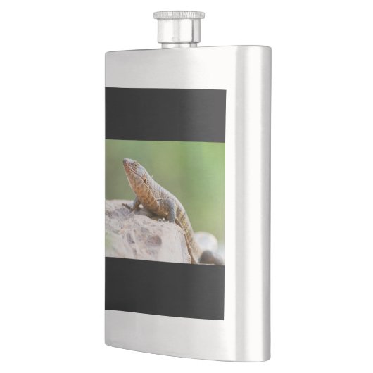 メッキリザード フラスク (左)