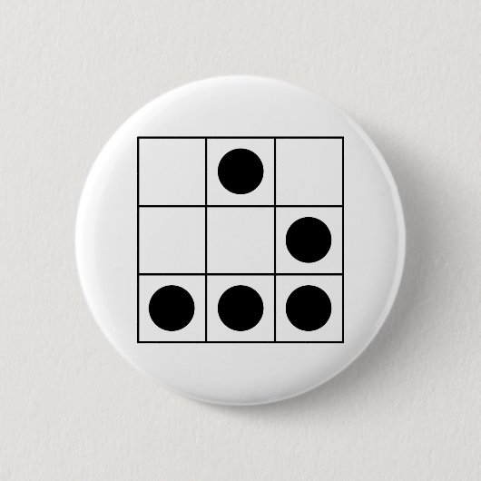 "メッキ師"のハッカーの紋章 缶バッジ (正面)