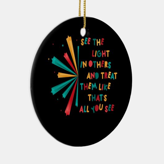 メッサを励ますほかの人たちの光を見前向きる セラミックオーナメント (右)