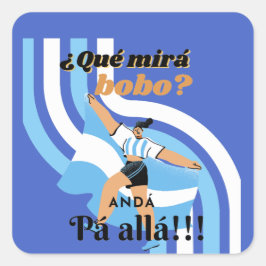 メッシおもしろいアルゼンチンケミラボボ スクエアシール