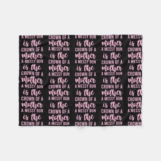 メッシおもしろいー・バン・引用文・フォー・ウォメン・マン・マム フリースブランケット (正面(横))