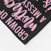 メッシおもしろいー・バン・引用文・フォー・ウォメン・マン・マム フリースブランケット (角)