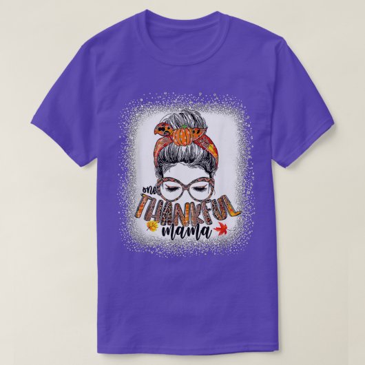 メッシおもしろいーBun 1感謝ママ秋秋 Tシャツ (デザイン正面)
