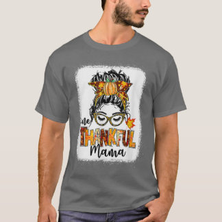 メッシおもしろいーBun 1感謝ママ秋秋 Tシャツ
