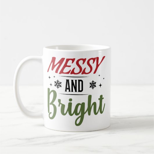 メッシィでブライトなクリスマス コーヒーマグカップ (左)