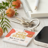 メッシモダンィスライスベビースライスピザベビーシャワー キーホルダー (正面右)