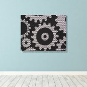 メッシュギアラップされたキャンバス キャンバスプリント (インサイチュ (ウッドフロア))