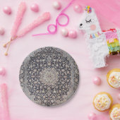 メッシュ·ペルシア·ダスティ·ブルー·ダーク·グレー  ペーパープレート (パーティー)