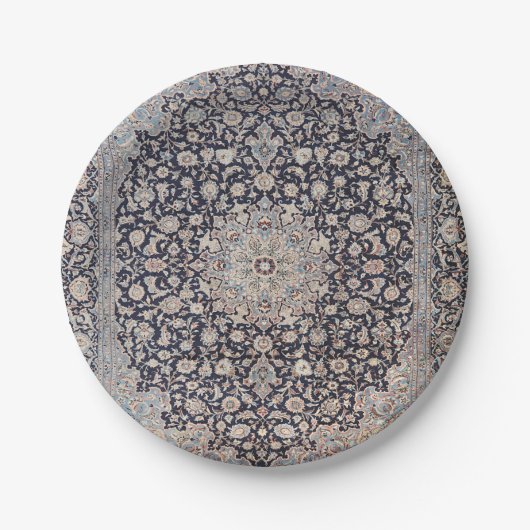 メッシュ·ペルシア·ダスティ·ブルー·ダーク·グレー  ペーパープレート (正面)
