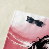 メッシーなオダンゴちゃんのビーチでのハチャメチャ塩っぽい小さな特別な名前 ビーチタオル (インサイチュ)