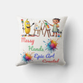メッシーハンズエピック祝アートワールドアートデー クッション (裏面)