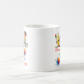 メッシーハンズエピック祝アートワールドアートデー コーヒーマグカップ (中央)