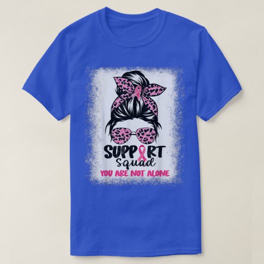 メッシーバンサポート分隊ピンクの戦士の乳がん Tシャツ (デザイン正面)
