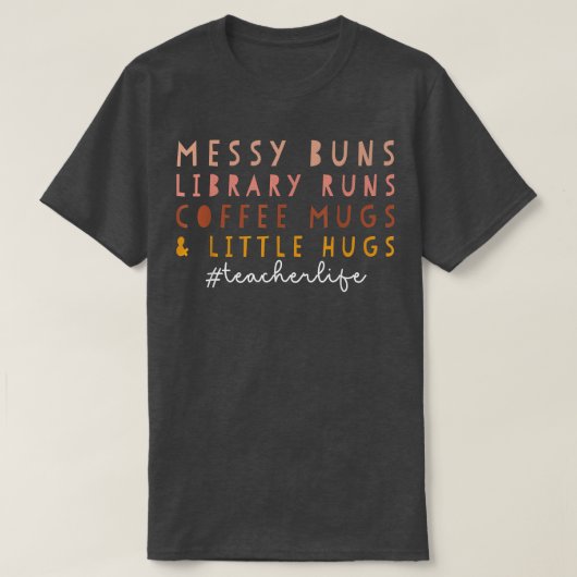 メッシーバンス図書室走コーヒーマグカップ&リトルハグ Tシャツ (デザイン正面)