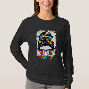 メッシーバンダナナナニーレディースガールズウィメン自閉症 Tシャツ