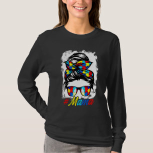 メッシーバンダナマママレディースガールズウィメンズオートティズムA Tシャツ