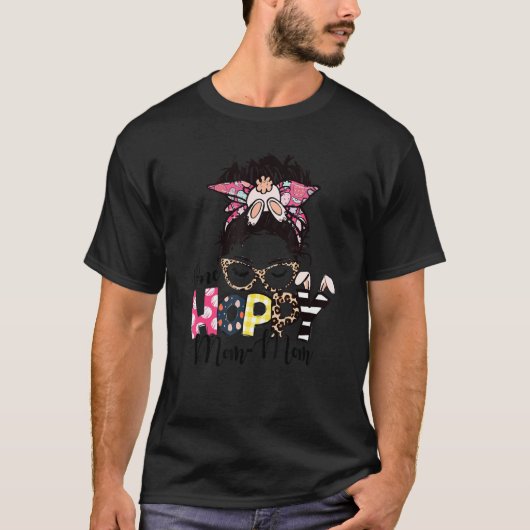 メッシーバンヌイワンホッピー母ママヒョウ幸せEa Tシャツ (正面)