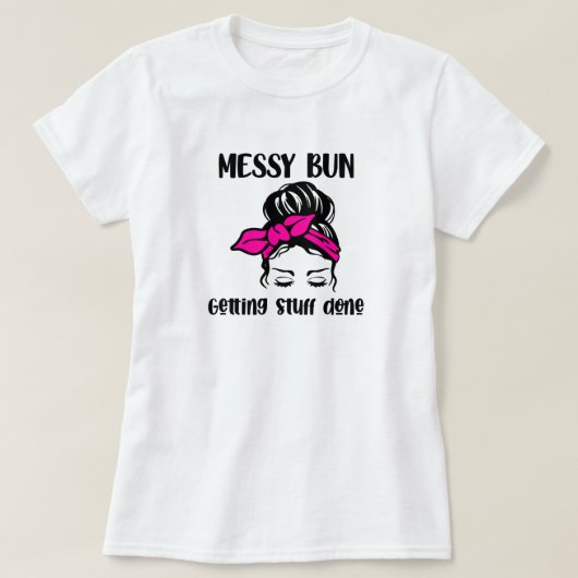メッシーバンヘアスタイルTシャツ Tシャツ (デザイン正面)
