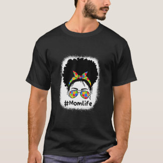 メッシーバンママ生活自閉症意識ママ母D Tシャツ