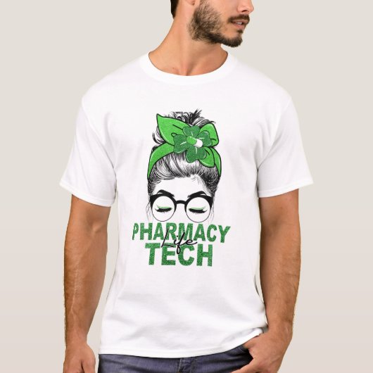 メッシーバンラッキー薬局テック薬剤師St Patric Tシャツ (正面)