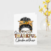 メッシーバンワンサンクゴッドマザー秋秋感謝してい カード (黄色い花)