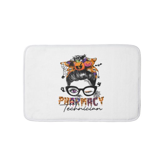 メッシーバン薬局テクニシャンハローウィンパーティ バスマット (正面)